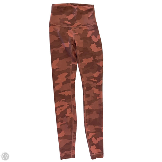 Athletic Leggings By Lululemon In Camouflage Print, Size: Xs