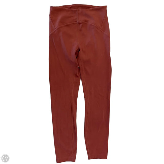 Athletic Leggings By Lululemon In Red, Size: S