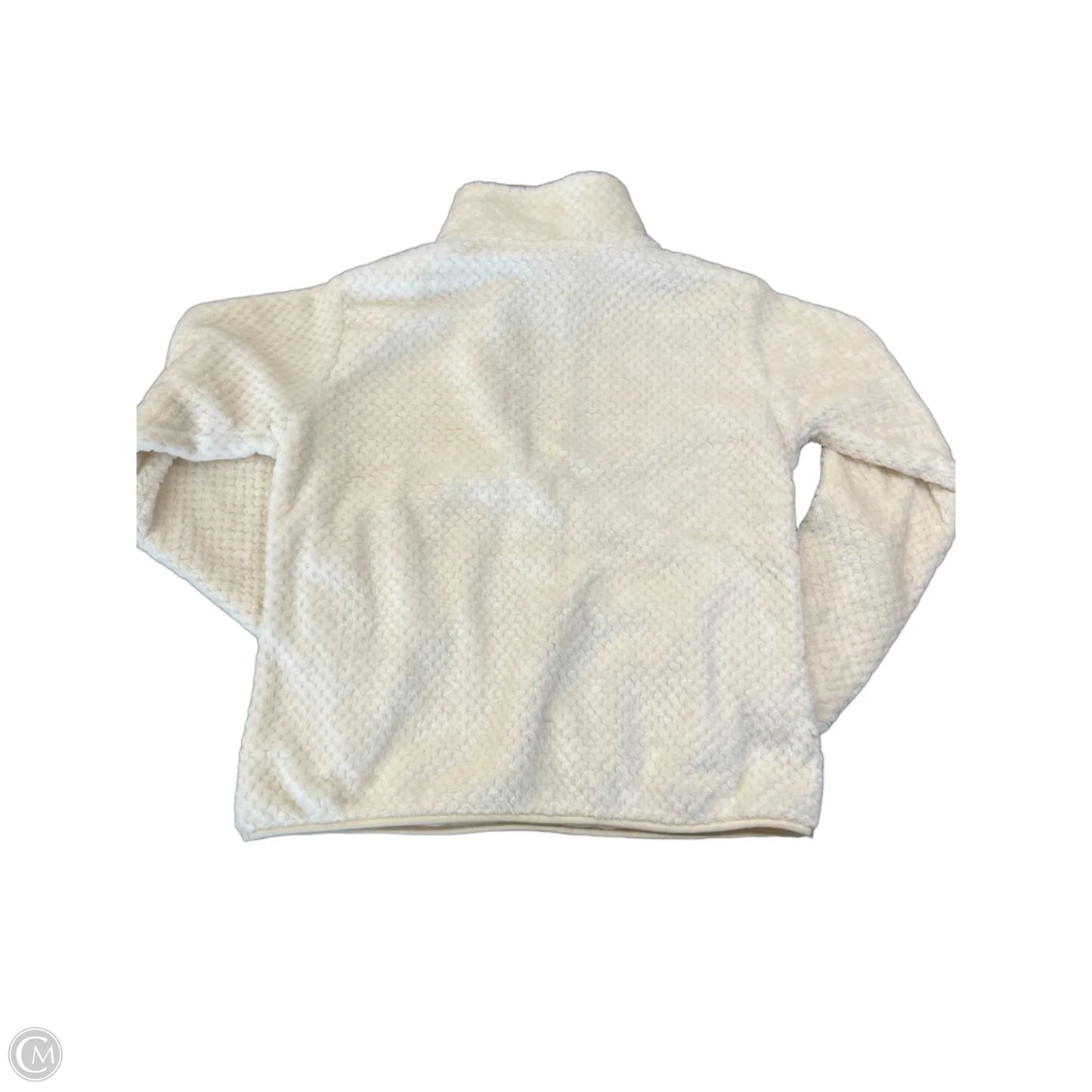 Athletic Top Long Sleeve Collar By Columbia In Cream, Size: L