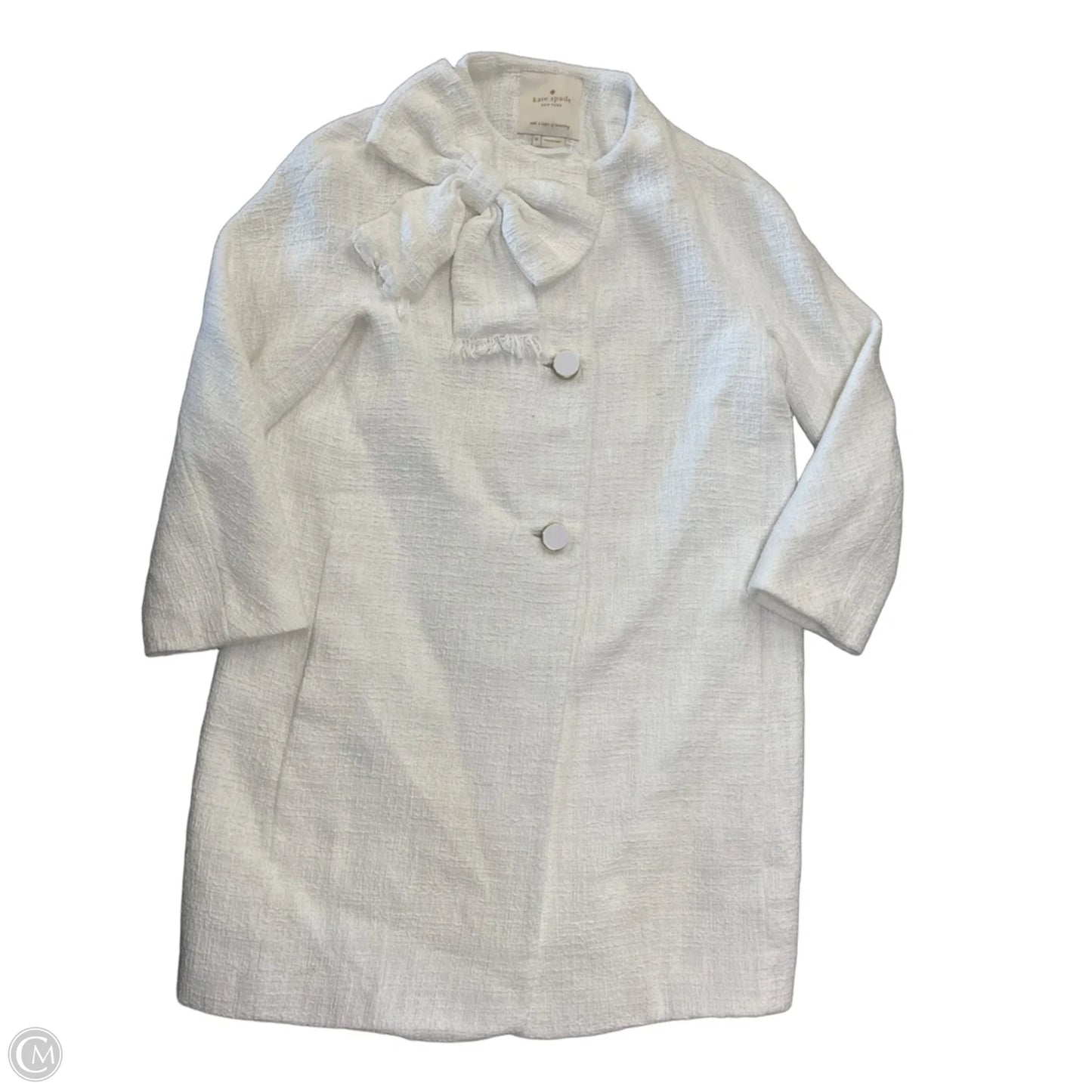 Coat Designer By Kate Spade In White, Size: M