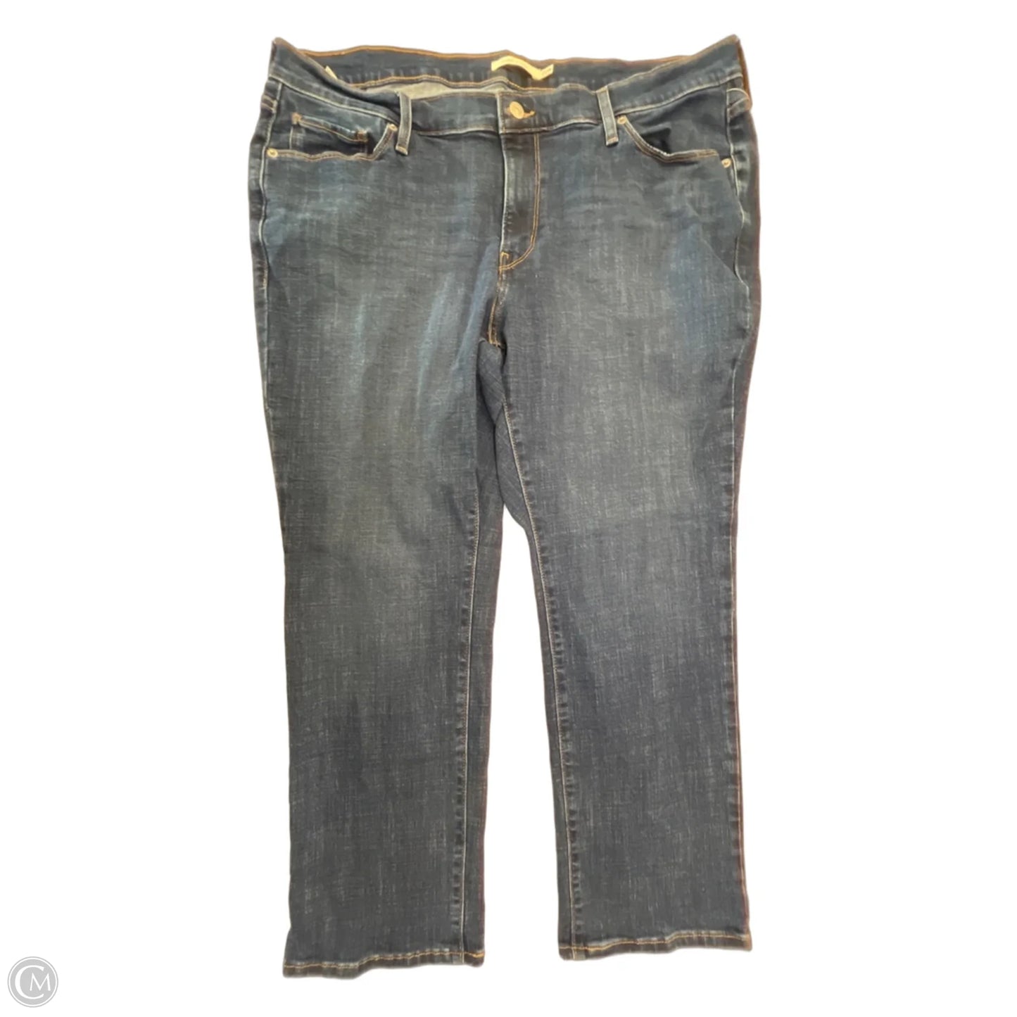 Jeans Straight By Levis In Blue Denim, Size: 20