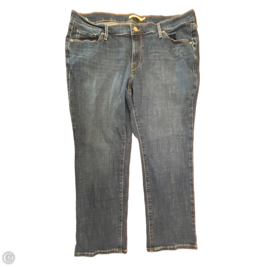 Jeans Straight By Levis In Blue Denim, Size: 20