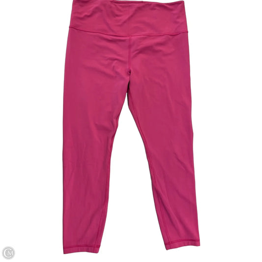 Athletic Leggings By Athleta In Pink, Size: L