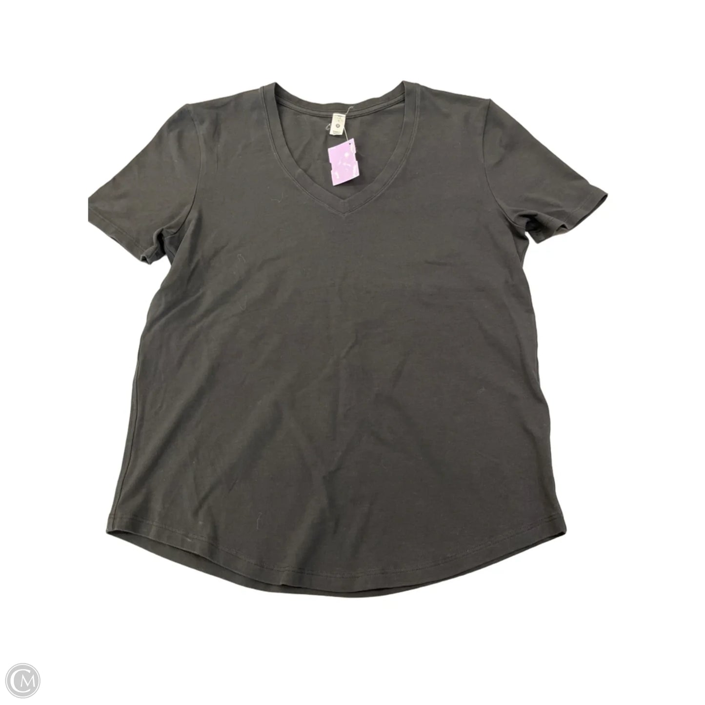 Athletic Top Short Sleeve By Lululemon In Black, Size: S