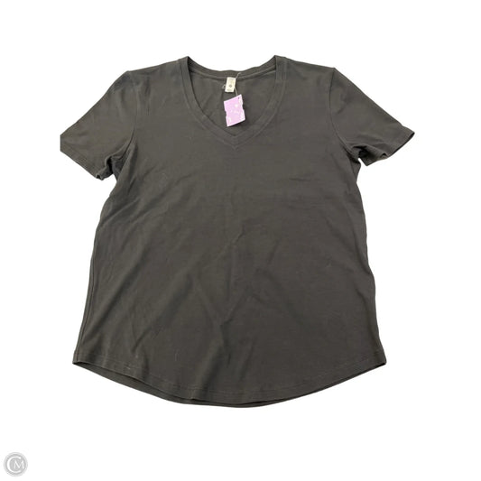 Athletic Top Short Sleeve By Lululemon In Black, Size: S