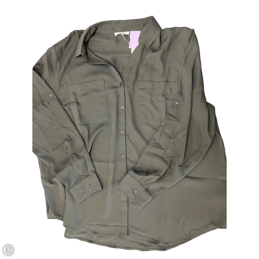 Blouse Long Sleeve By Maurices In Grey, Size: 2x