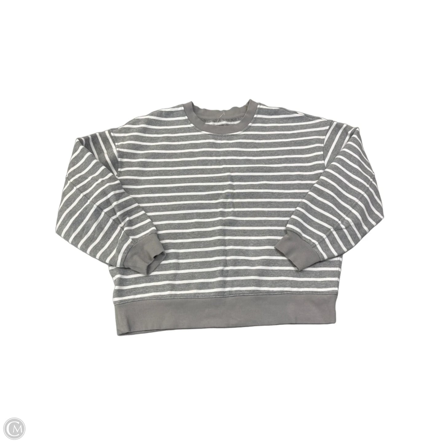 Athletic Sweatshirt Crewneck By Lululemon In Striped Pattern, Size: M