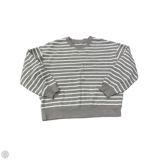 Athletic Sweatshirt Crewneck By Lululemon In Striped Pattern, Size: M
