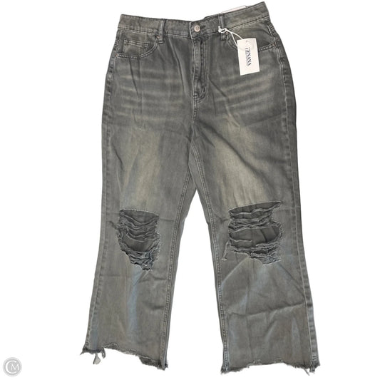 Jeans Straight By Zenana In Grey Denim, Size: 10