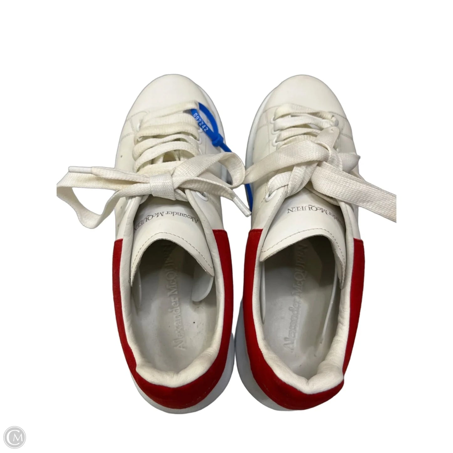 Shoes Luxury Designer By Alexander Mcqueen In Red & White, Size: 8