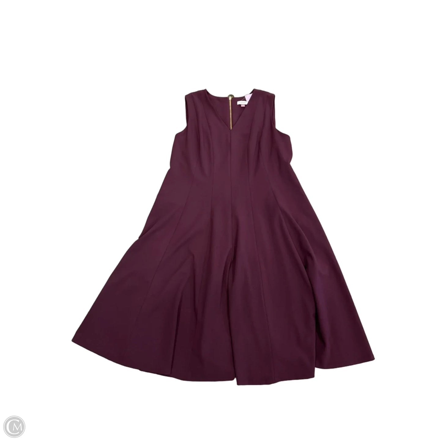Dress Party Midi By Calvin Klein In Purple, Size: 2x