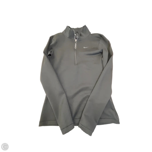 Athletic Top Long Sleeve Collar By Nike Apparel In Black, Size: Xs