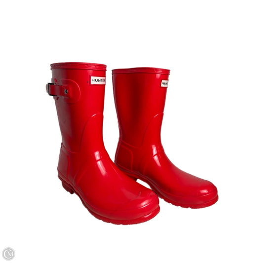 Boots Rain By Hunter In Red, Size: 10