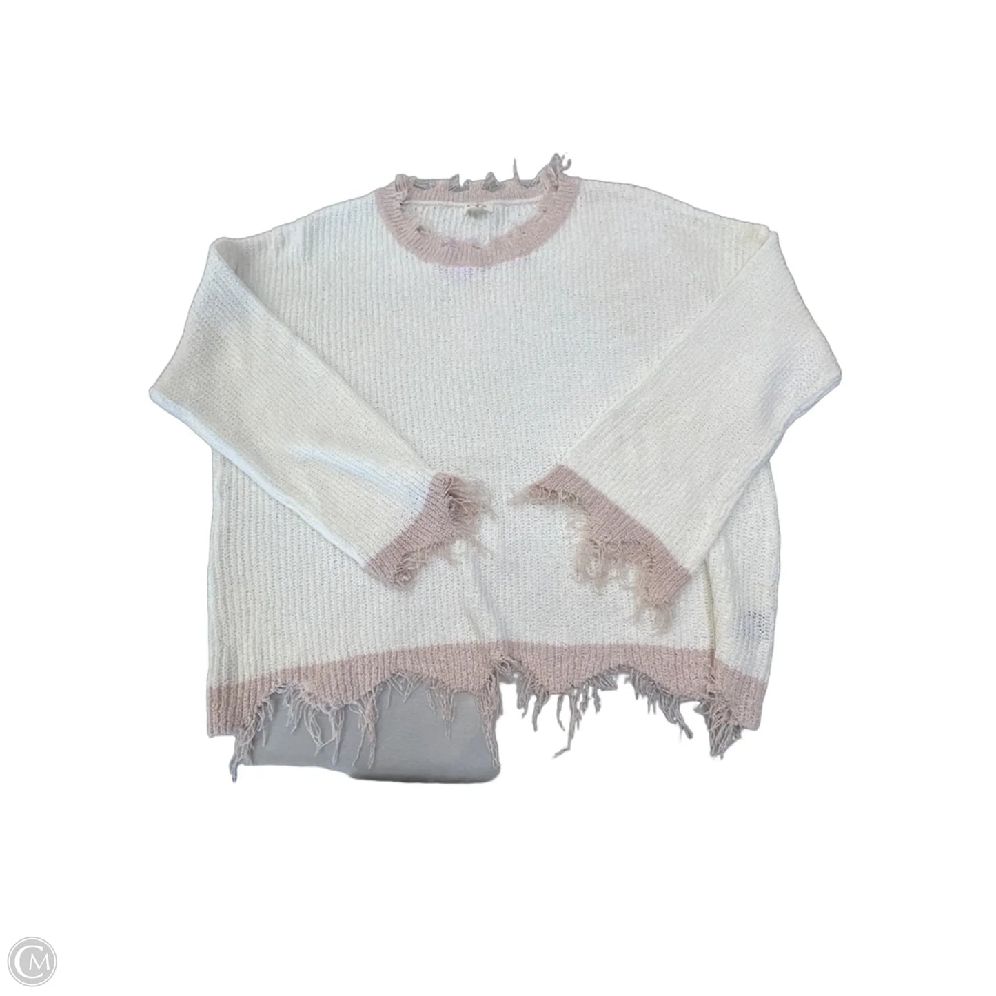 Sweater By Pol In White, Size: M
