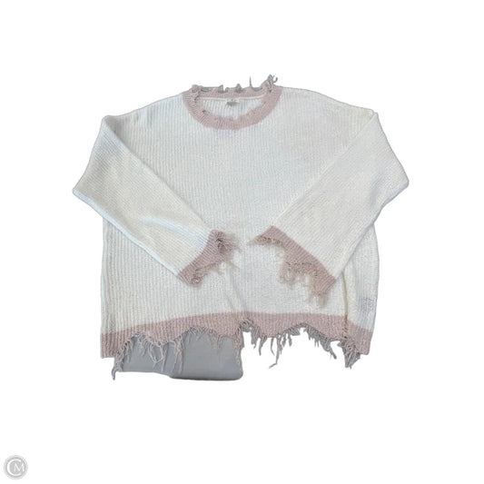 Sweater By Pol In White, Size: M