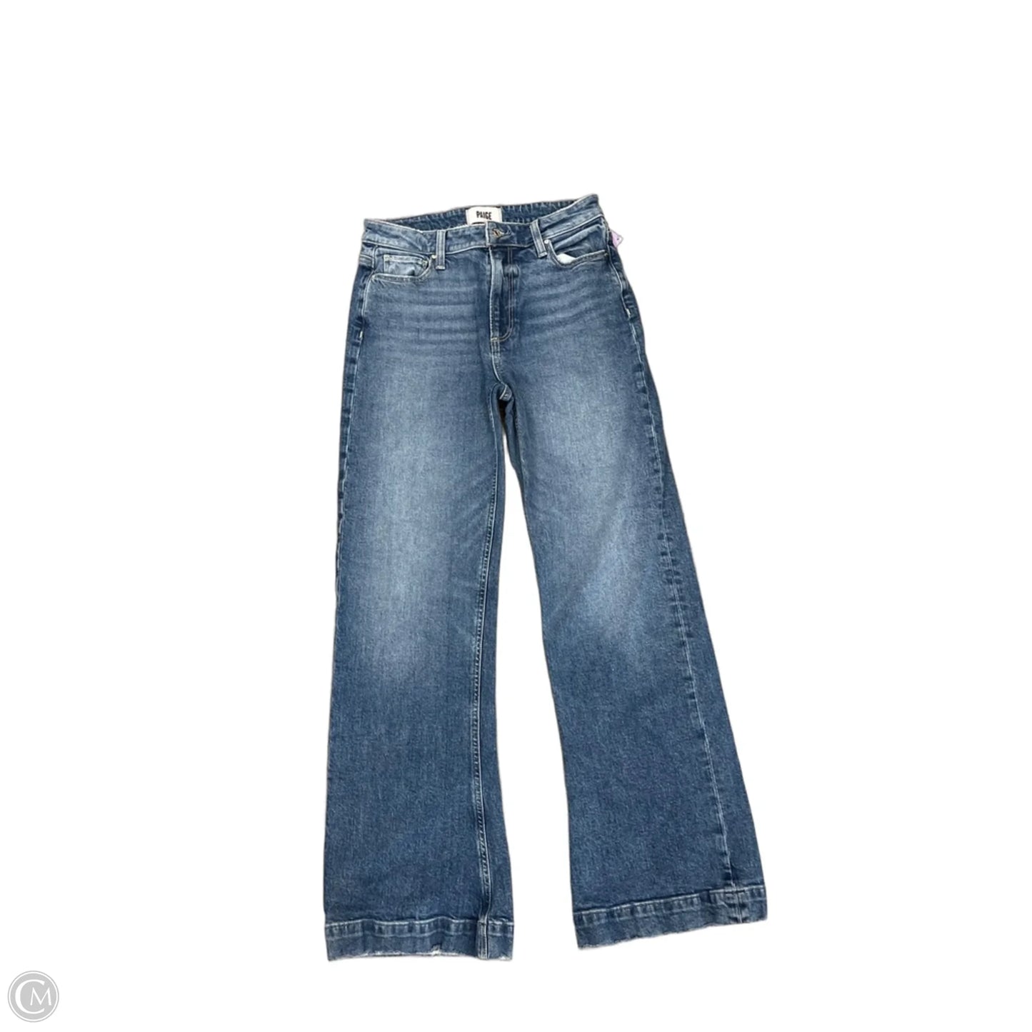 Jeans Flared By Paige In Blue Denim, Size: 4