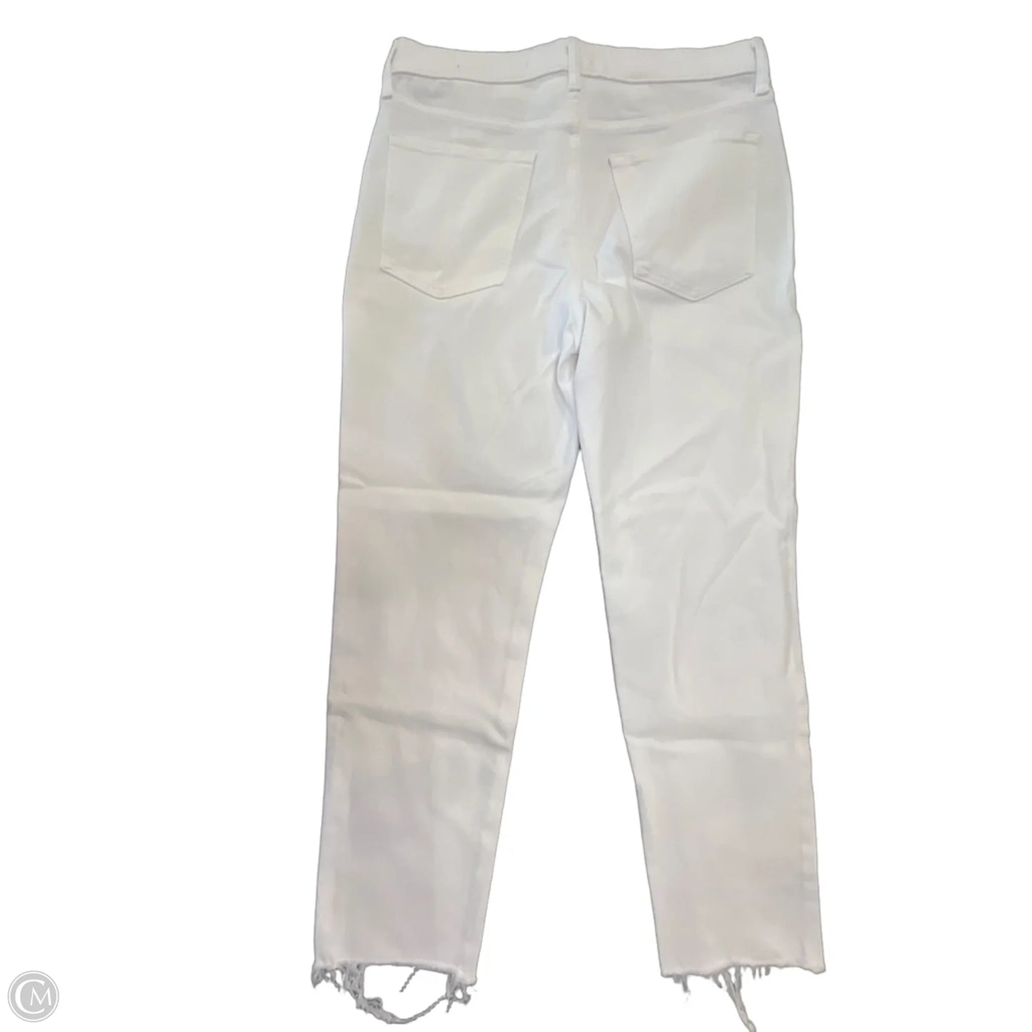 Jeans Straight By Banana Republic In White Denim, Size: 12