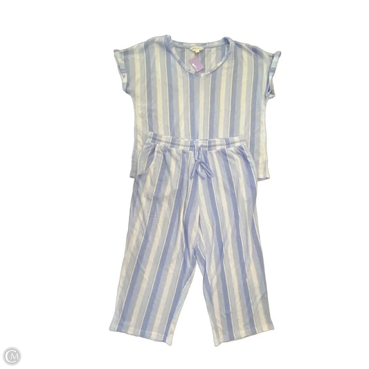 Pajamas 2pc By Laura Ashley In Striped Pattern, Size: M