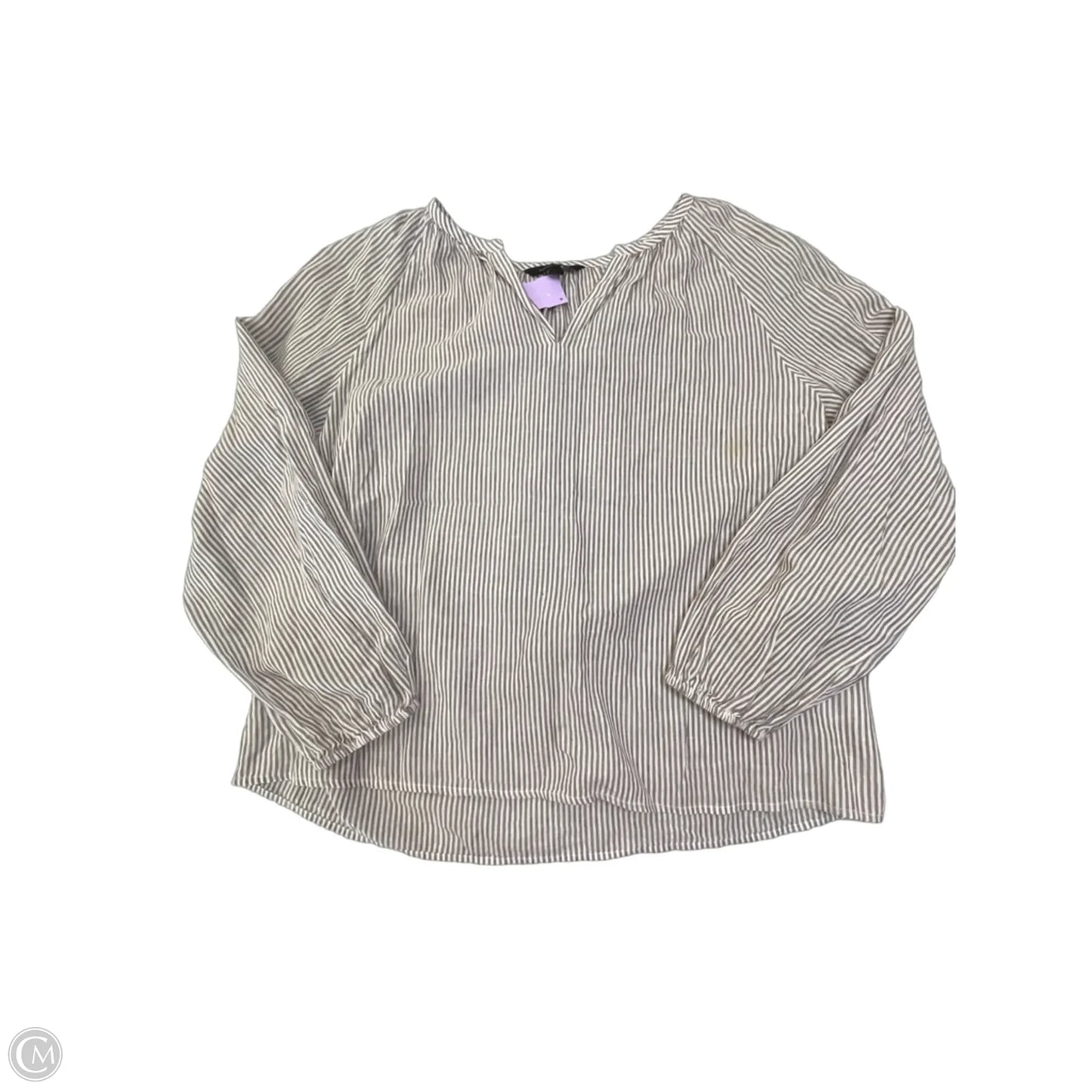 Top Long Sleeve By Banana Republic In Striped Pattern, Size: S