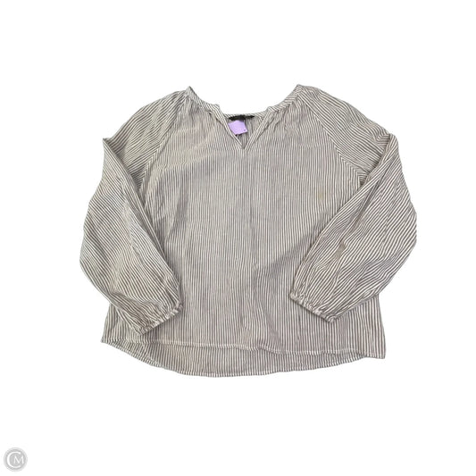 Top Long Sleeve By Banana Republic In Striped Pattern, Size: S