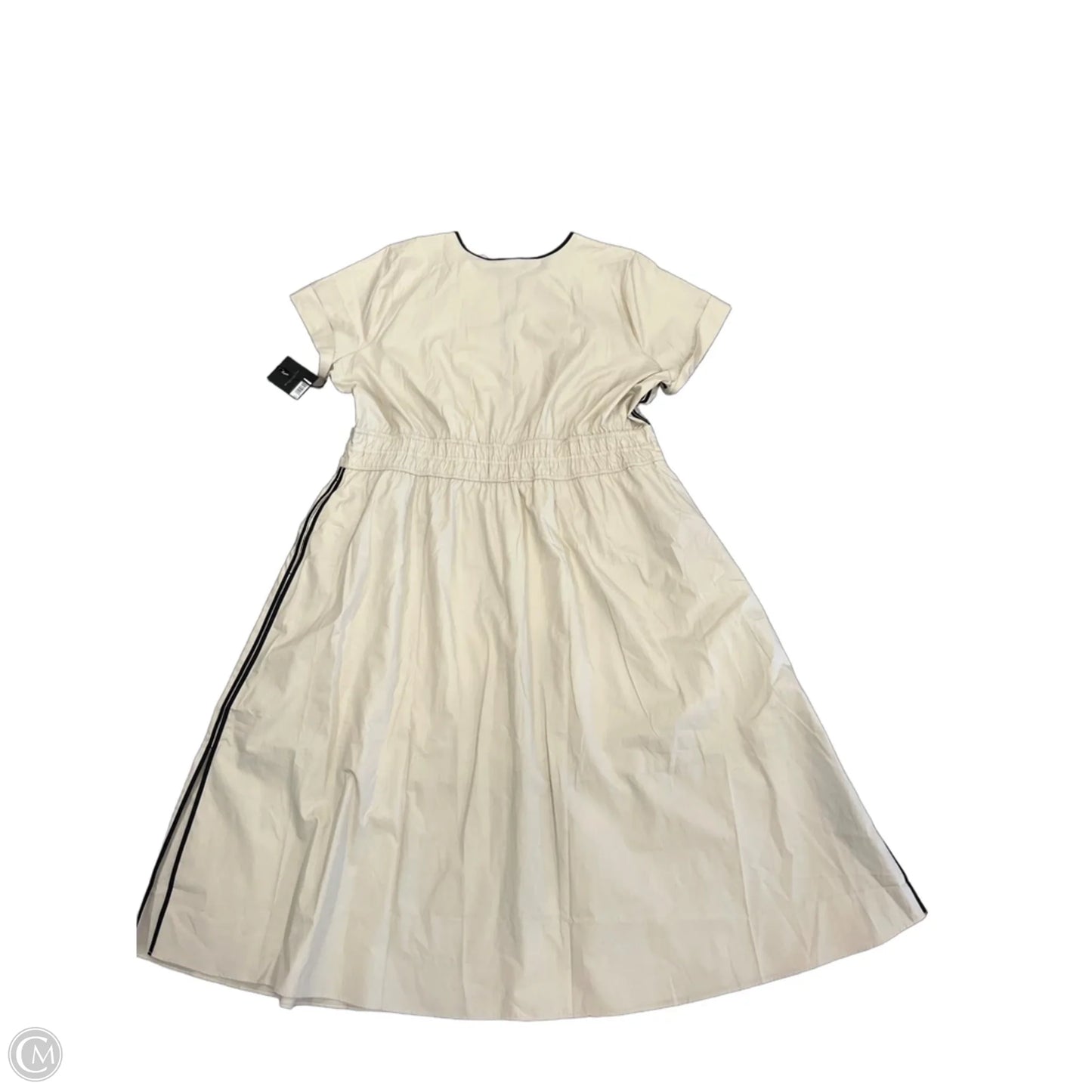 Dress Casual Midi By Simply Vera In Beige, Size: 2x