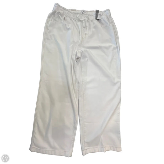 Pants Wide Leg By Lane Bryant In White, Size: 2x