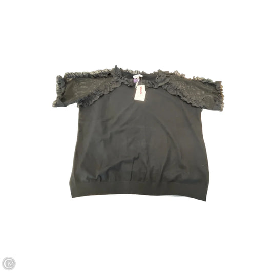 Top Short Sleeve By Sioni In Black, Size: 2x
