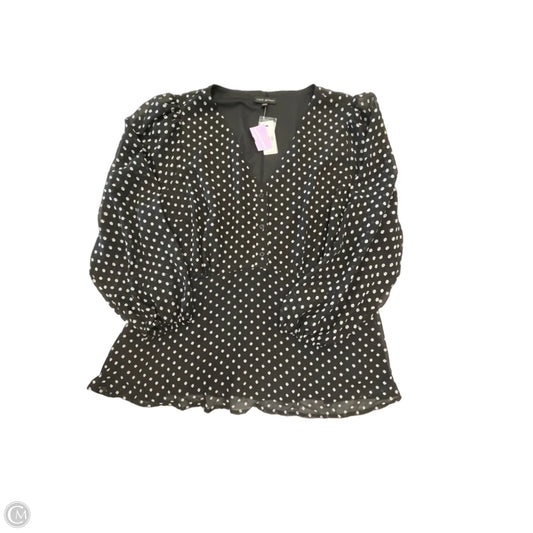 Blouse Long Sleeve By Lane Bryant In Polkadot Pattern, Size: 2x