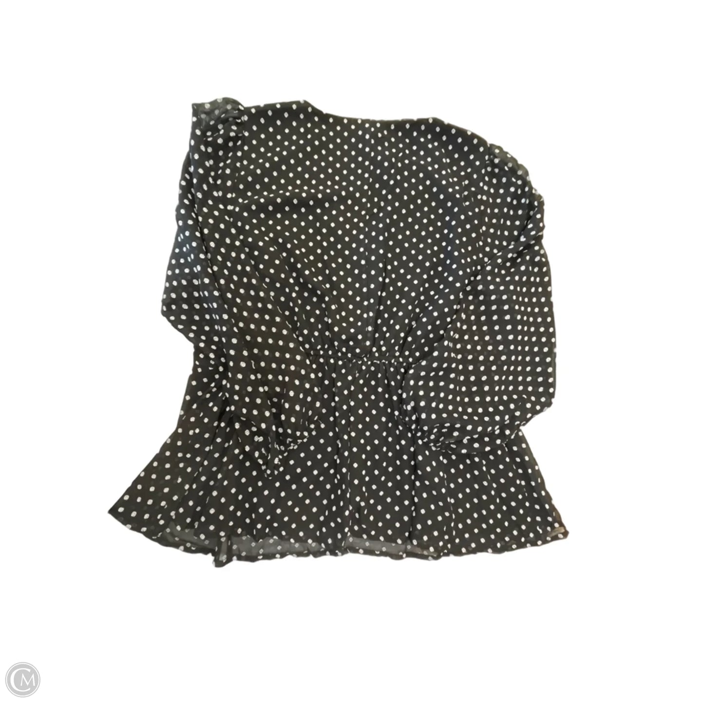 Blouse Long Sleeve By Lane Bryant In Polkadot Pattern, Size: 2x
