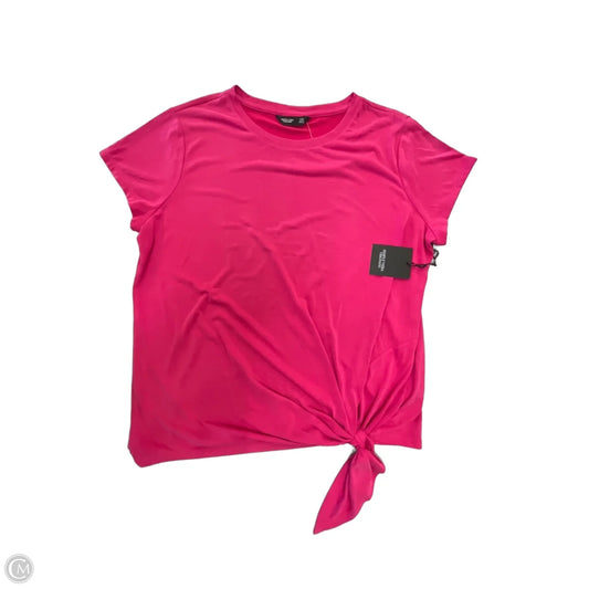 Top Short Sleeve By Simply Vera In Pink, Size: Xxl