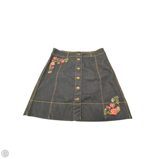 Skirt Designer By Kate Spade In Blue Denim, Size: L