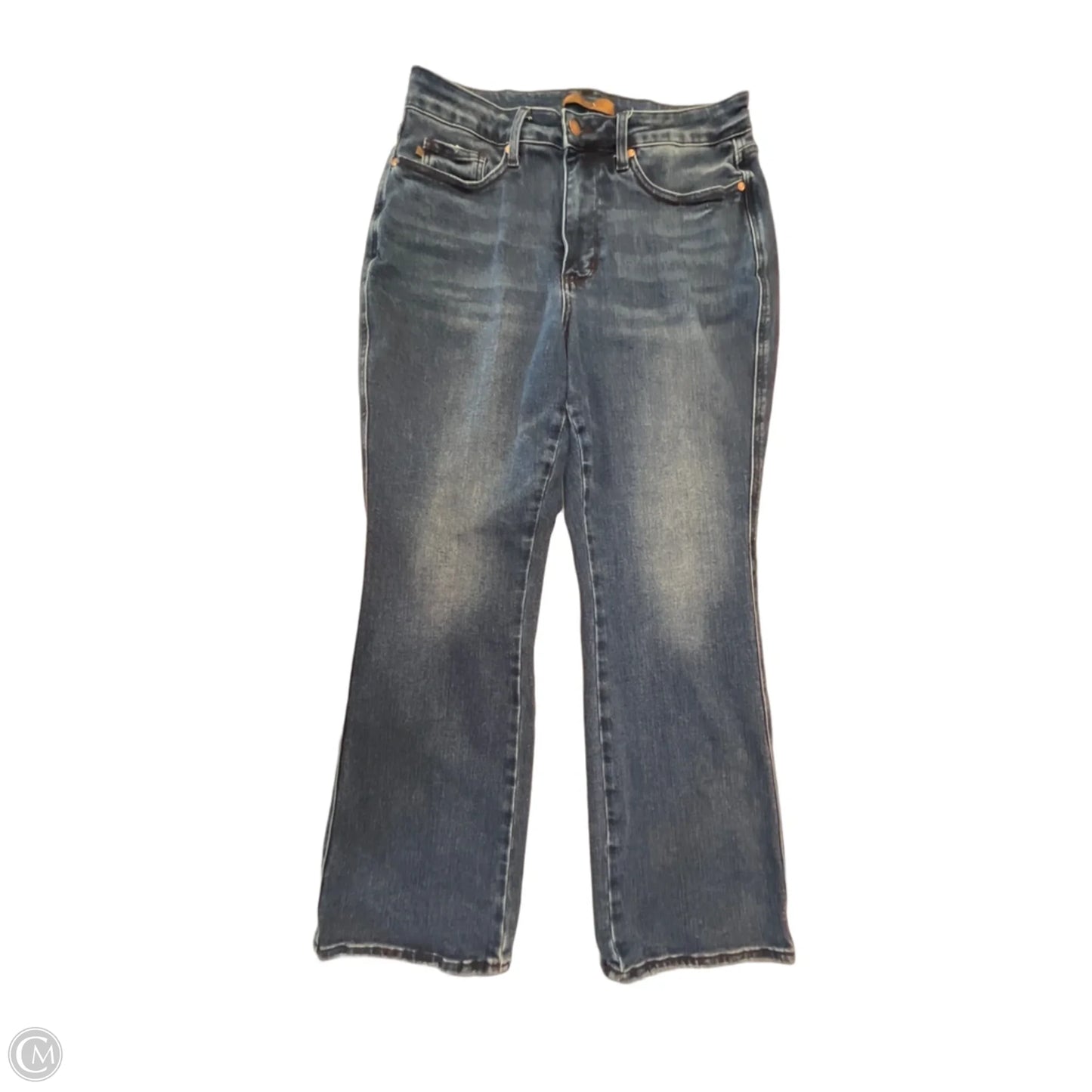 Jeans Straight By Judy Blue In Blue Denim, Size: 14