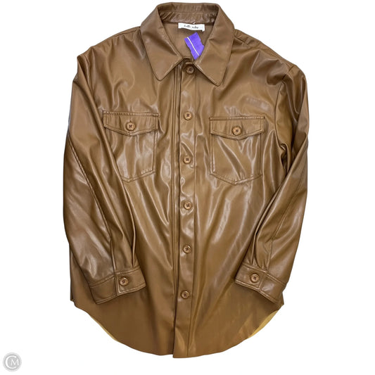 Jacket Shirt By Cmc In Brown, Size: L