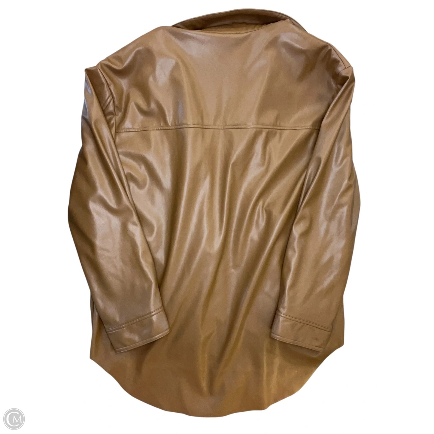 Jacket Shirt By Cmc In Brown, Size: L