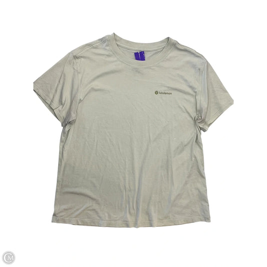 Athletic Top Short Sleeve By Lululemon In Chartreuse, Size: M