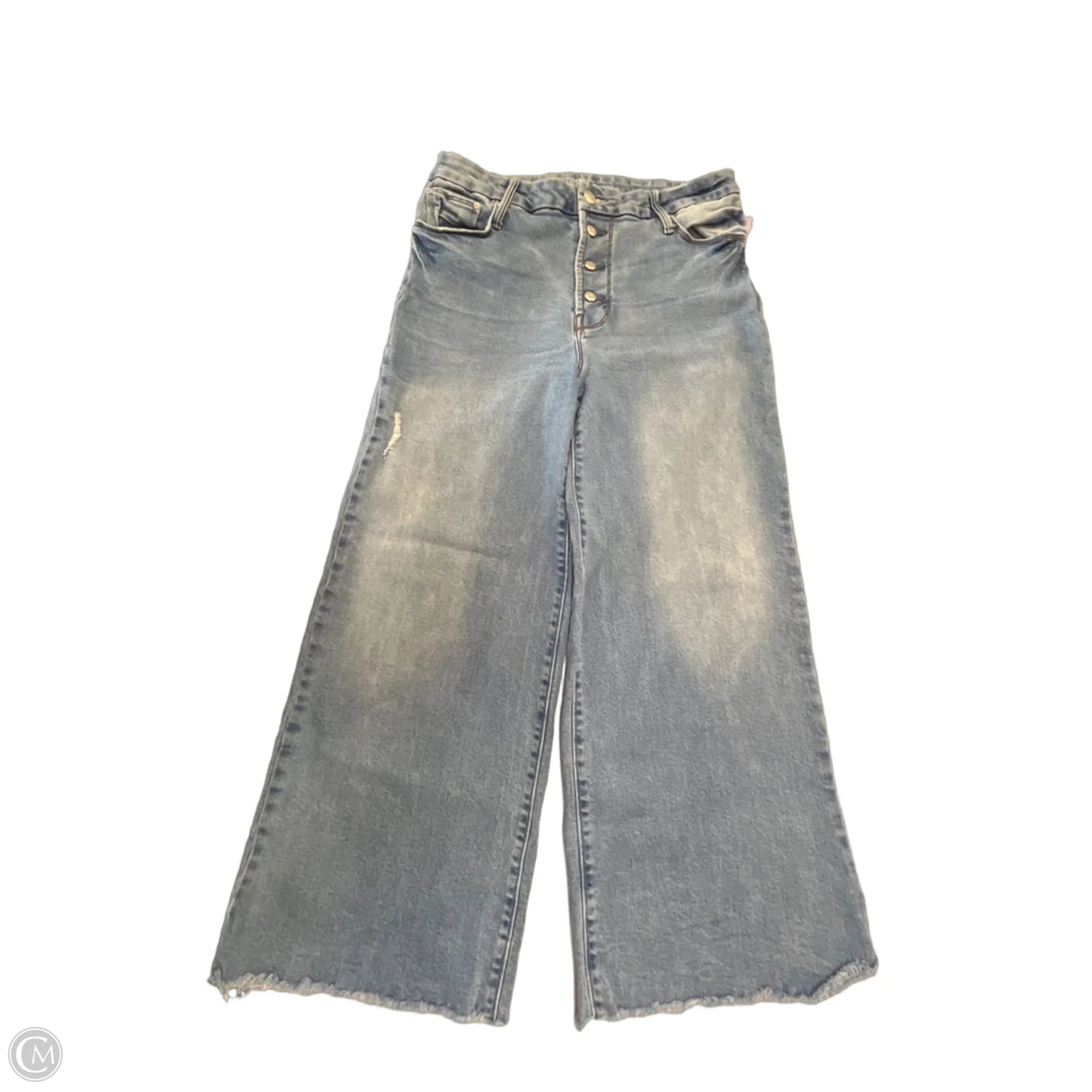 Jeans Wide Leg By Time And Tru In Blue Denim, Size: 10