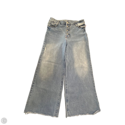 Jeans Wide Leg By Time And Tru In Blue Denim, Size: 10