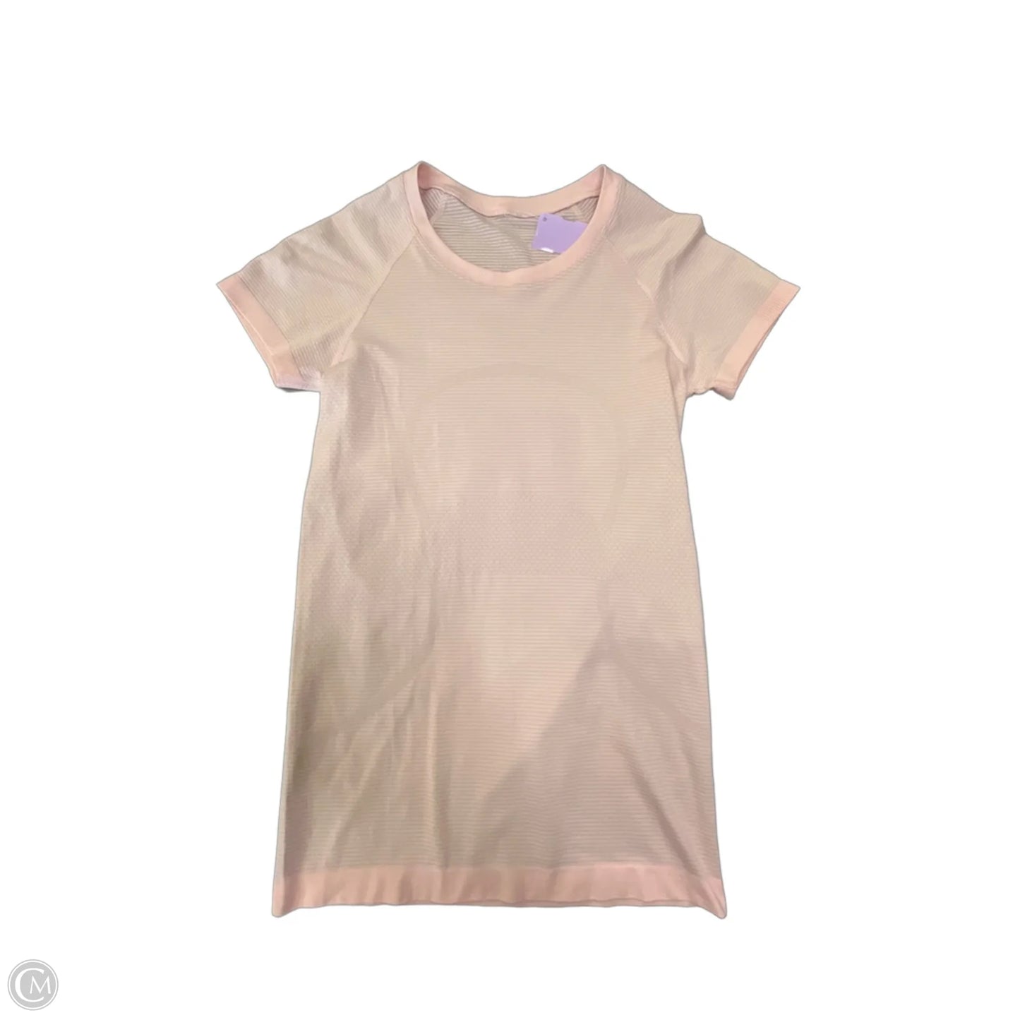 Athletic Top Short Sleeve By Lululemon In Pink, Size: S