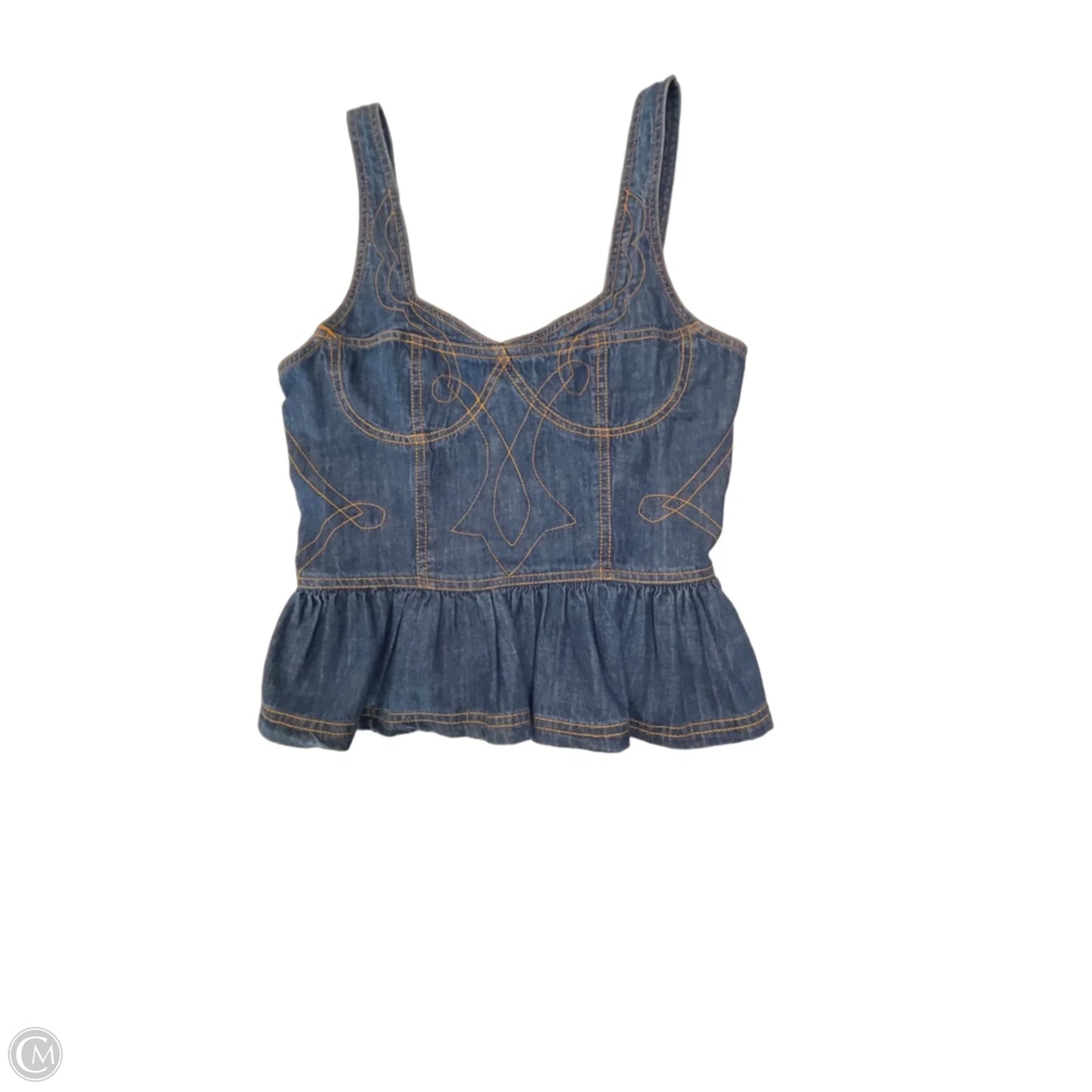 Top Sleeveless By Pilcro In Blue Denim, Size: S
