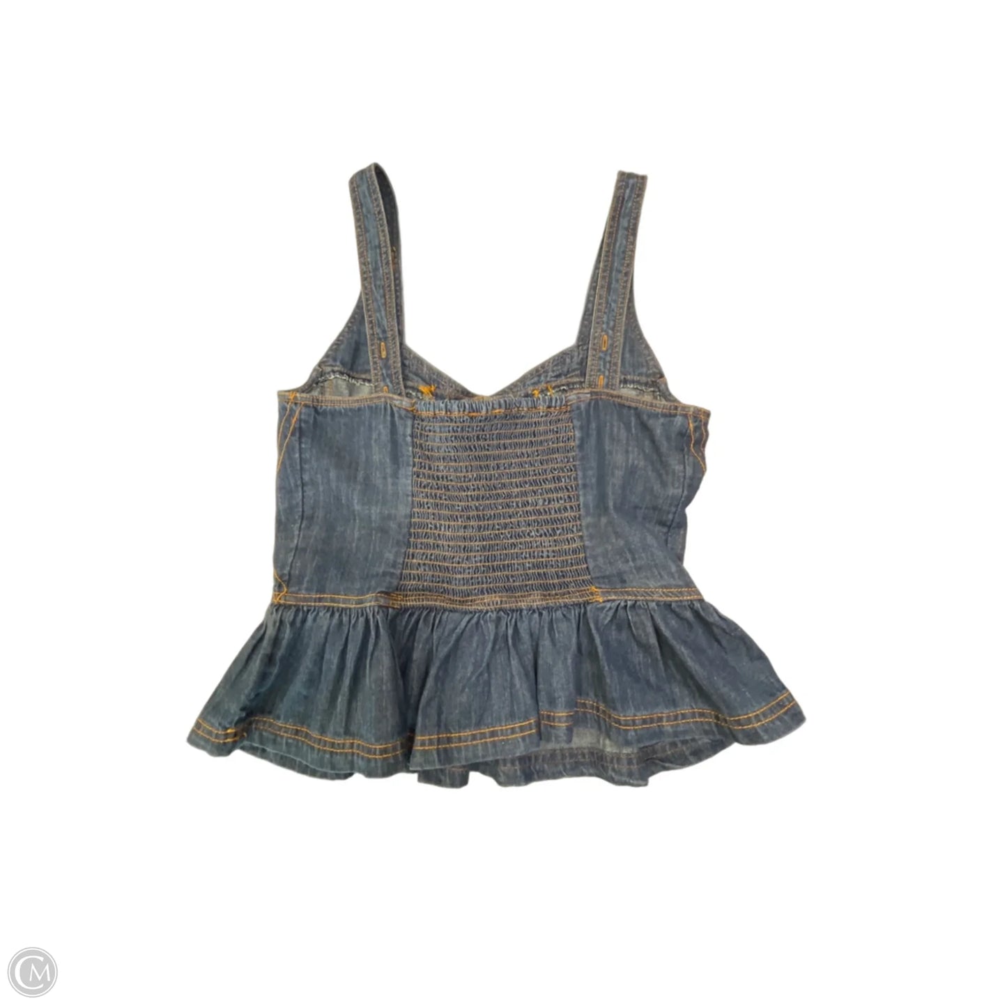 Top Sleeveless By Pilcro In Blue Denim, Size: S