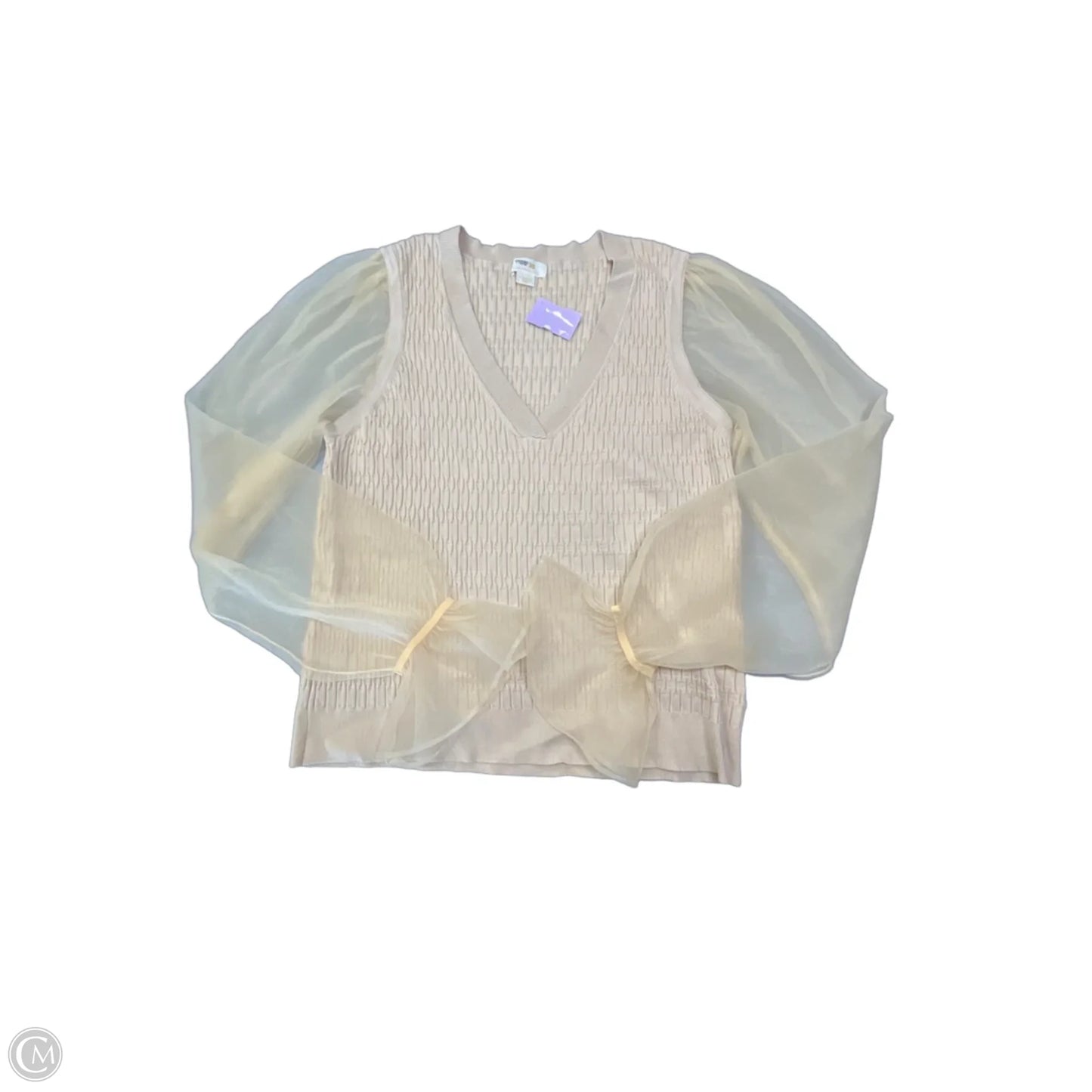 Top Long Sleeve By Maeve In Tan, Size: Xl