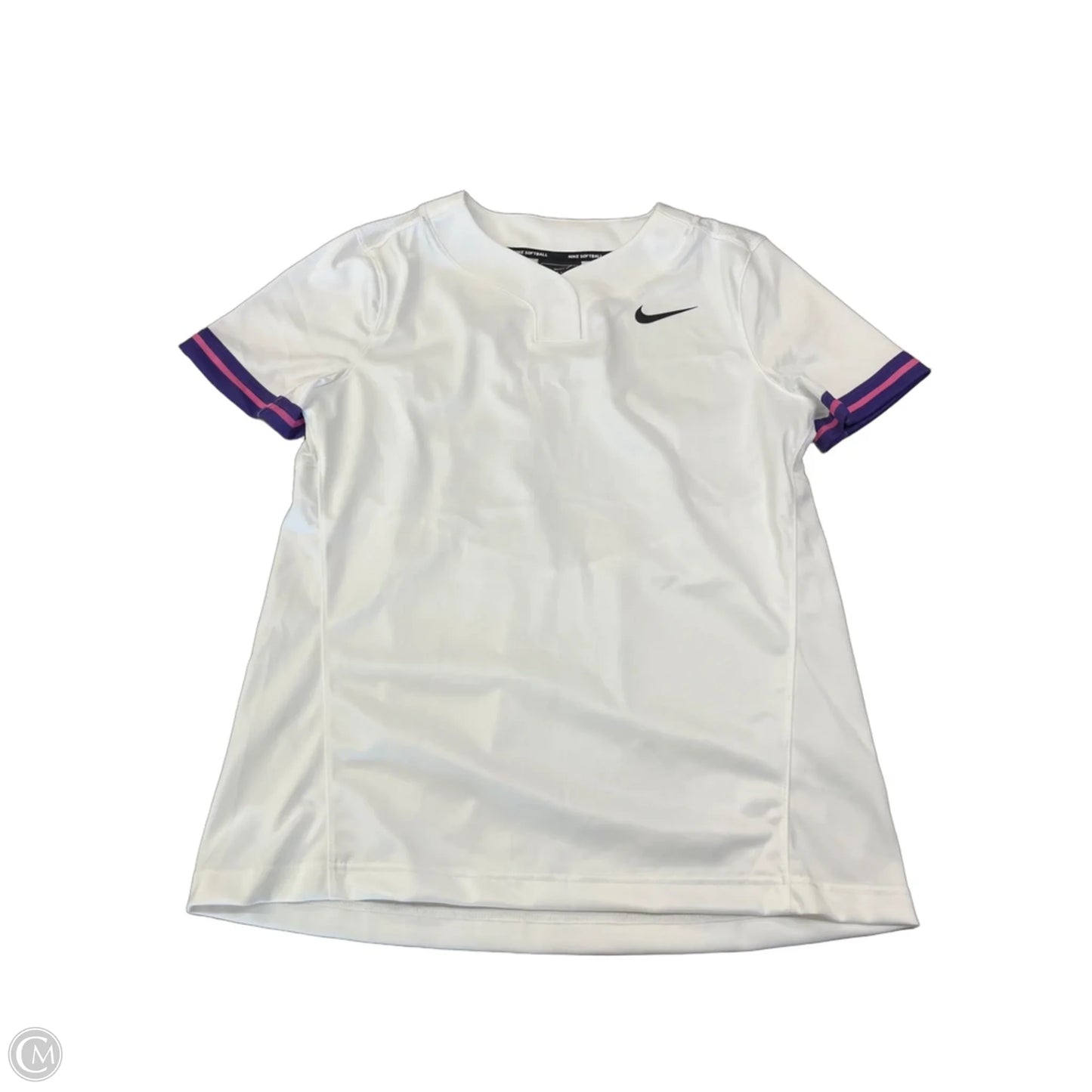 Athletic Top Short Sleeve By Nike Apparel In White, Size: M