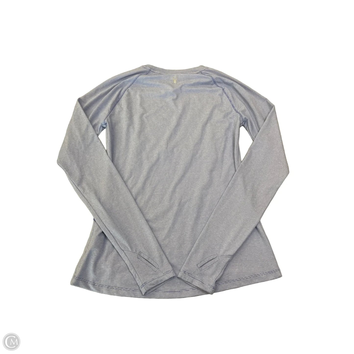 Athletic Top Long Sleeve Collar By Spyder In Striped Pattern, Size: S