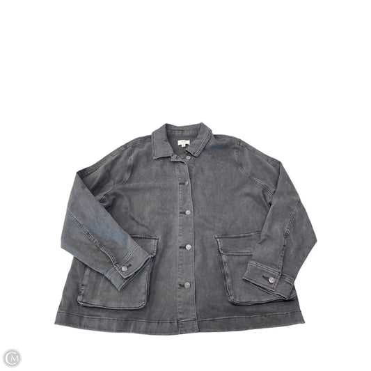 Jacket Denim By Clothes Mentor In Black Denim, Size: 2x