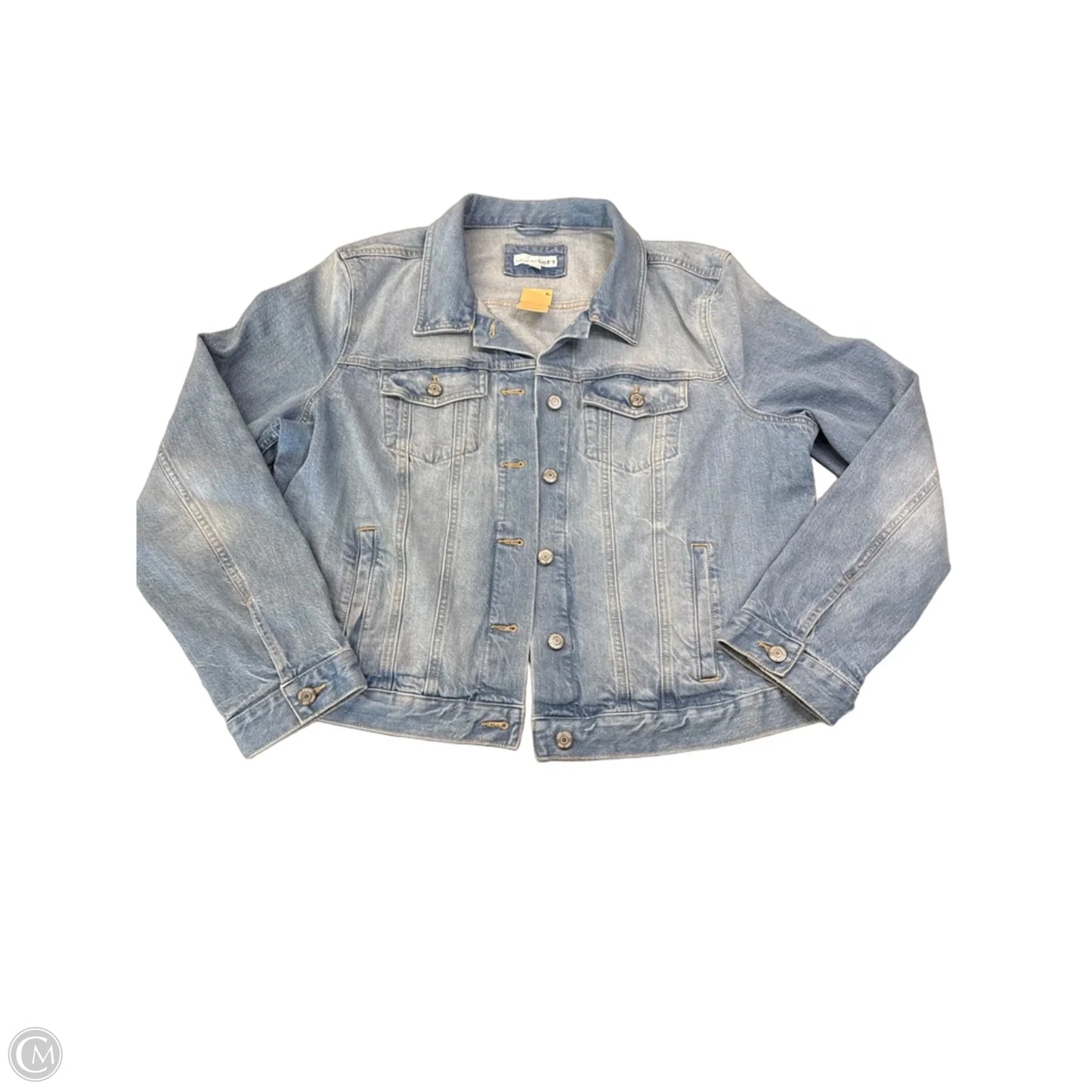 Jacket Denim By Loft In Blue Denim, Size: Xxl