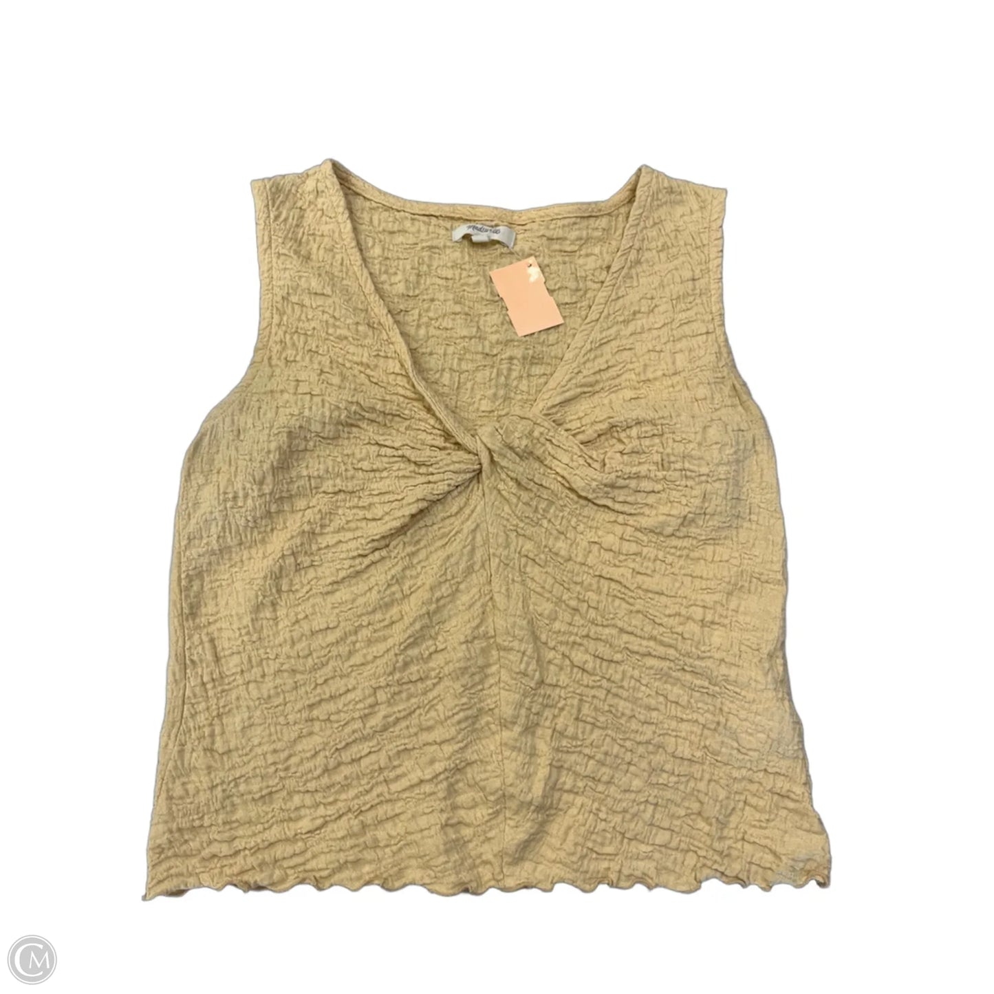 Top Sleeveless By Madewell In Yellow, Size: M