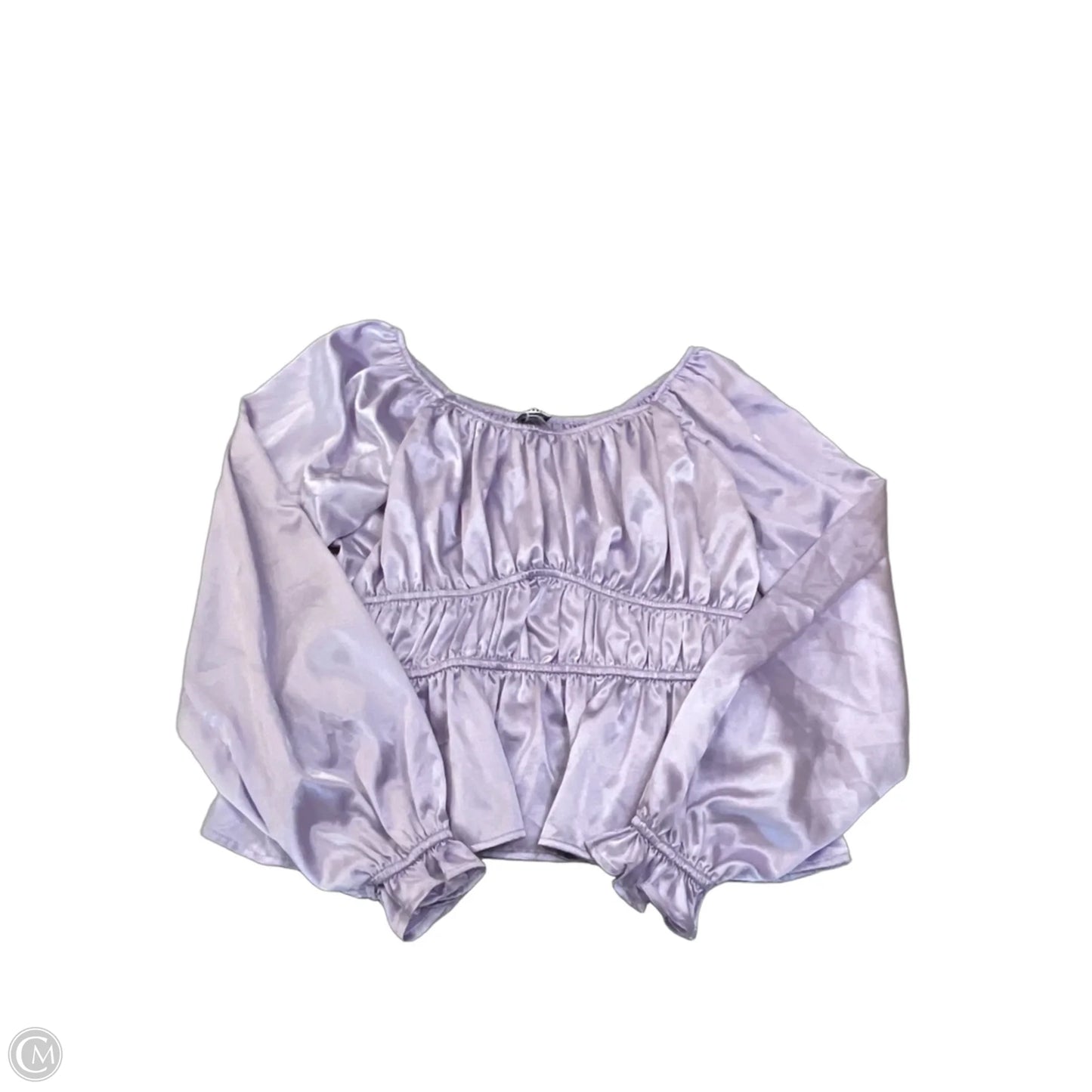 Blouse Long Sleeve By Arula In Purple, Size: Xl