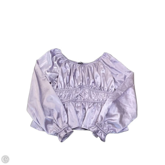 Blouse Long Sleeve By Arula In Purple, Size: Xl