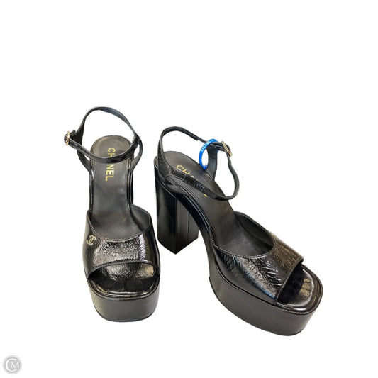 Shoes Luxury Designer By Chanel In Black, Size: 9