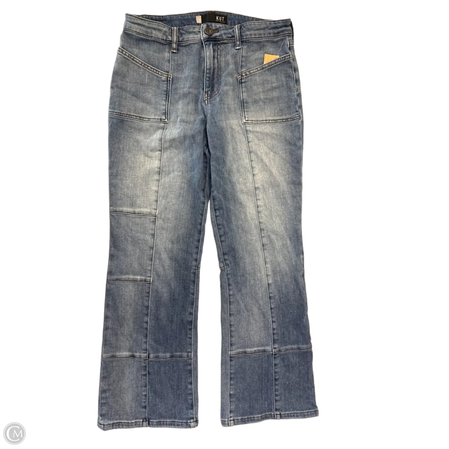 Jeans Flared By Kut In Blue Denim, Size: 8